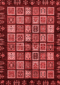 Abstract Red Modern Rug, abs623red