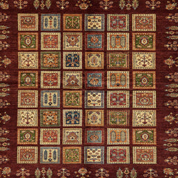 Square Machine Washable Abstract Bronze Brown Rug, wshabs623