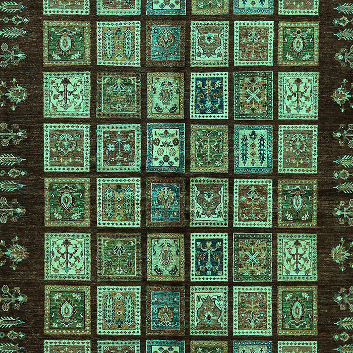 Machine Washable Abstract Turquoise Modern Area Rugs, wshabs623turq