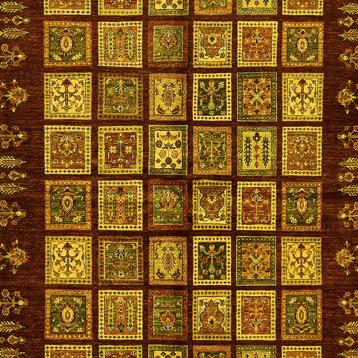 Abstract Yellow Modern Rug, abs623yw