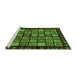 Sideview of Machine Washable Abstract Green Modern Area Rugs, wshabs623grn