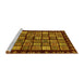 Sideview of Machine Washable Abstract Yellow Modern Rug, wshabs623yw