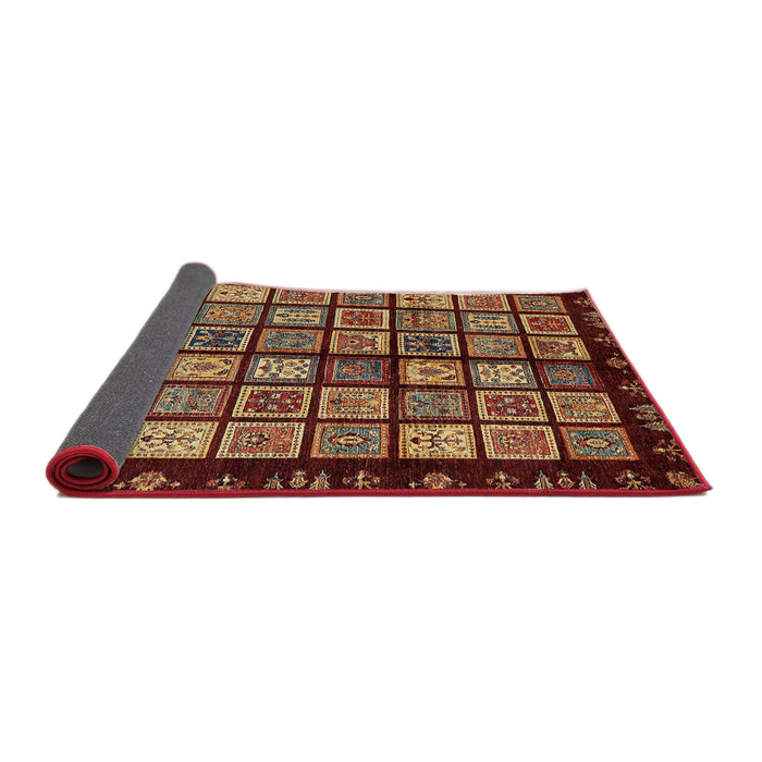 Sideview of Abstract Bronze Brown Modern Rug, abs624