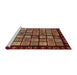 Sideview of Machine Washable Abstract Bronze Brown Rug, wshabs624