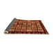 Sideview of Abstract Orange Modern Rug, abs624org