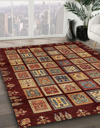 Abstract Bronze Brown Modern Rug, abs624