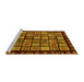 Sideview of Machine Washable Abstract Yellow Modern Rug, wshabs624yw