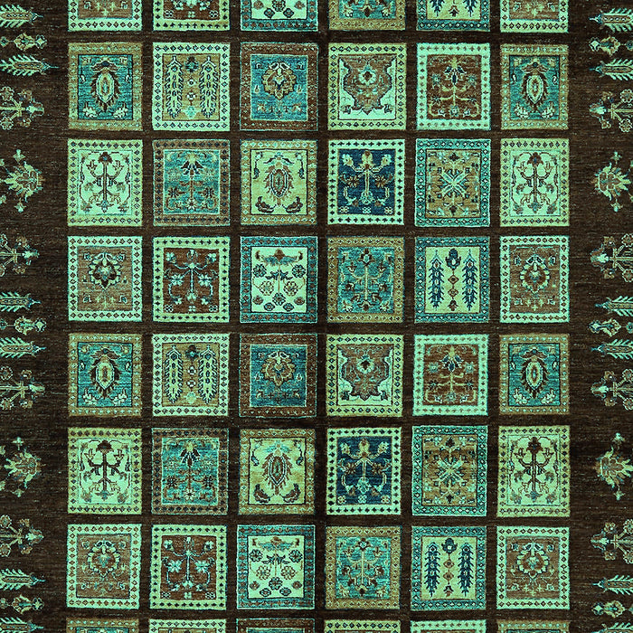 Machine Washable Abstract Turquoise Modern Area Rugs, wshabs624turq