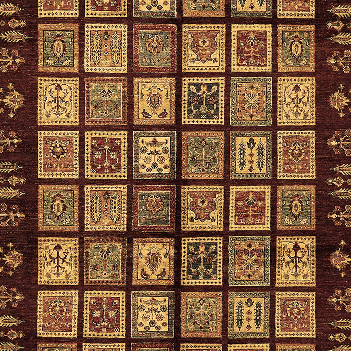 Machine Washable Abstract Brown Modern Rug, wshabs624brn