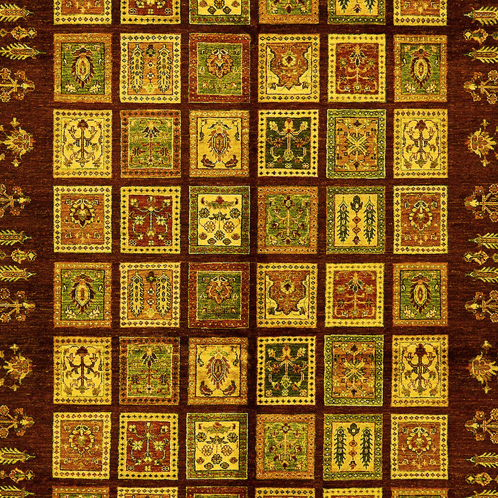 Abstract Yellow Modern Rug, abs624yw