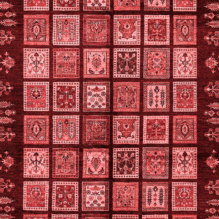 Machine Washable Abstract Red Modern Rug, wshabs624red