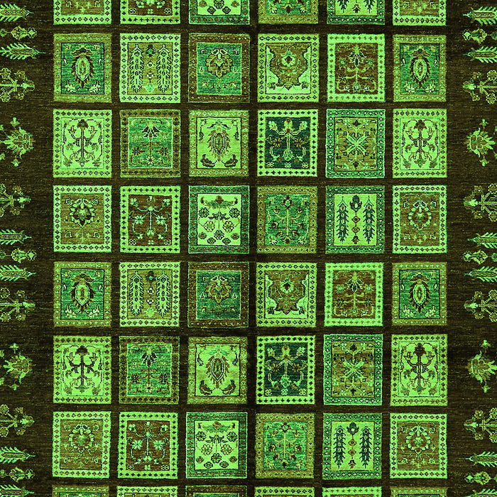 Machine Washable Abstract Green Modern Area Rugs, wshabs624grn