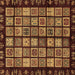 Square Machine Washable Abstract Brown Modern Rug, wshabs624brn