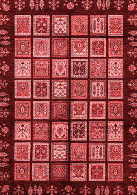 Abstract Red Modern Rug, abs624red