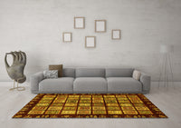 Machine Washable Abstract Yellow Modern Rug, wshabs624yw