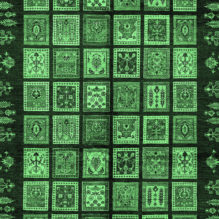 Machine Washable Abstract Emerald Green Modern Area Rugs, wshabs624emgrn