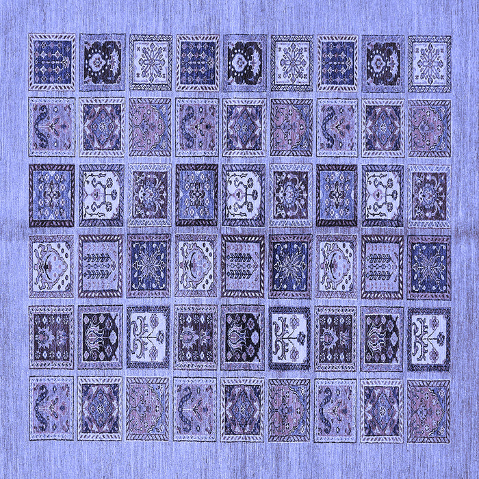 Square Machine Washable Abstract Blue Modern Rug, wshabs625blu