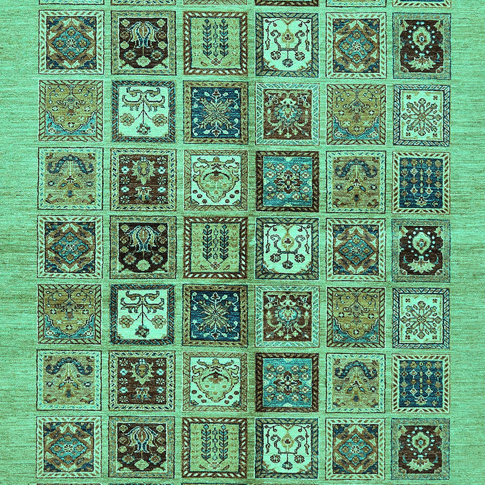 Machine Washable Abstract Turquoise Modern Area Rugs, wshabs625turq