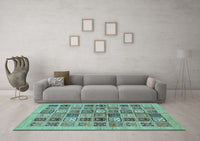 Machine Washable Abstract Light Blue Modern Rug, wshabs625lblu