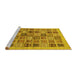 Sideview of Machine Washable Abstract Yellow Modern Rug, wshabs625yw