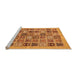 Sideview of Machine Washable Abstract Orange Modern Area Rugs, wshabs625org