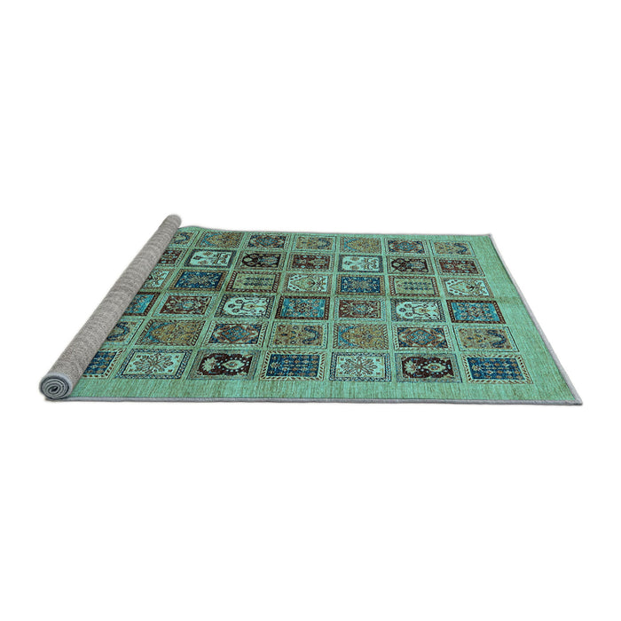 Sideview of Machine Washable Abstract Light Blue Modern Rug, wshabs625lblu