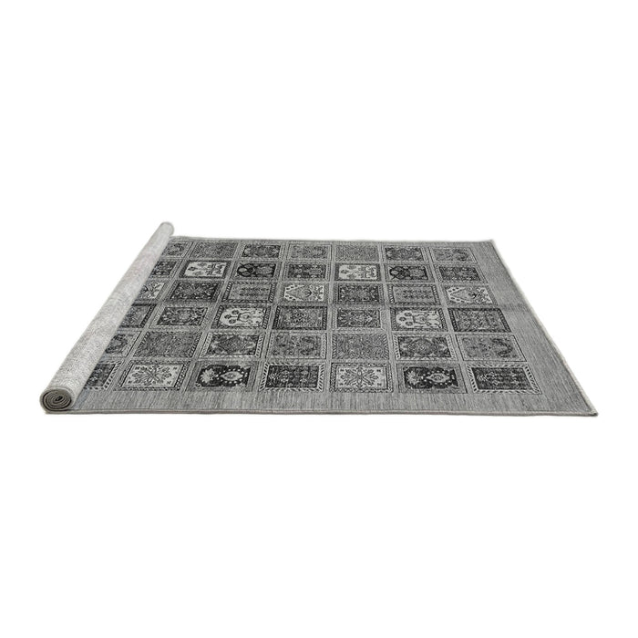 Sideview of Machine Washable Abstract Gray Modern Rug, wshabs625gry