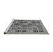 Sideview of Machine Washable Abstract Gray Modern Rug, wshabs625gry