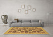 Machine Washable Abstract Brown Modern Rug in a Living Room,, wshabs625brn