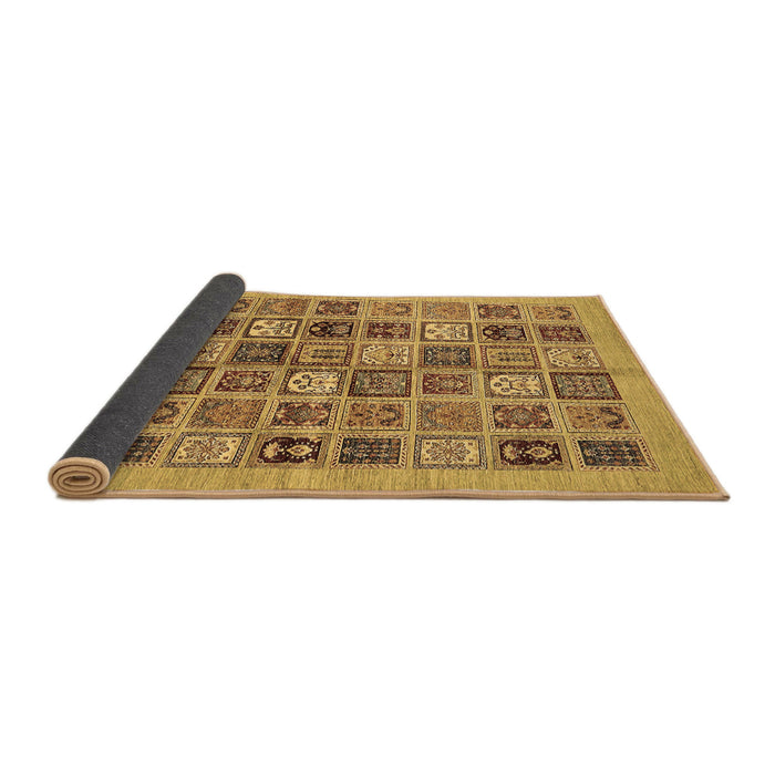 Sideview of Abstract Brown Modern Rug, abs625brn