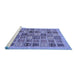 Sideview of Machine Washable Abstract Blue Modern Rug, wshabs625blu