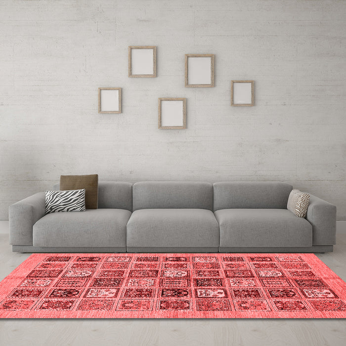 Modern Red Washable Rugs