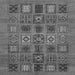 Square Machine Washable Abstract Gray Modern Rug, wshabs626gry