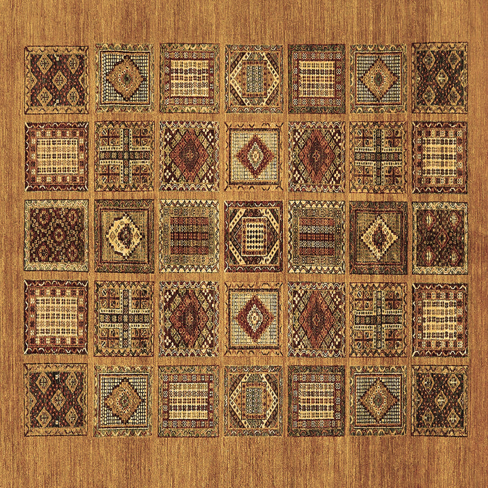 Square Machine Washable Abstract Brown Modern Rug, wshabs626brn