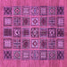 Square Abstract Purple Modern Rug, abs626pur