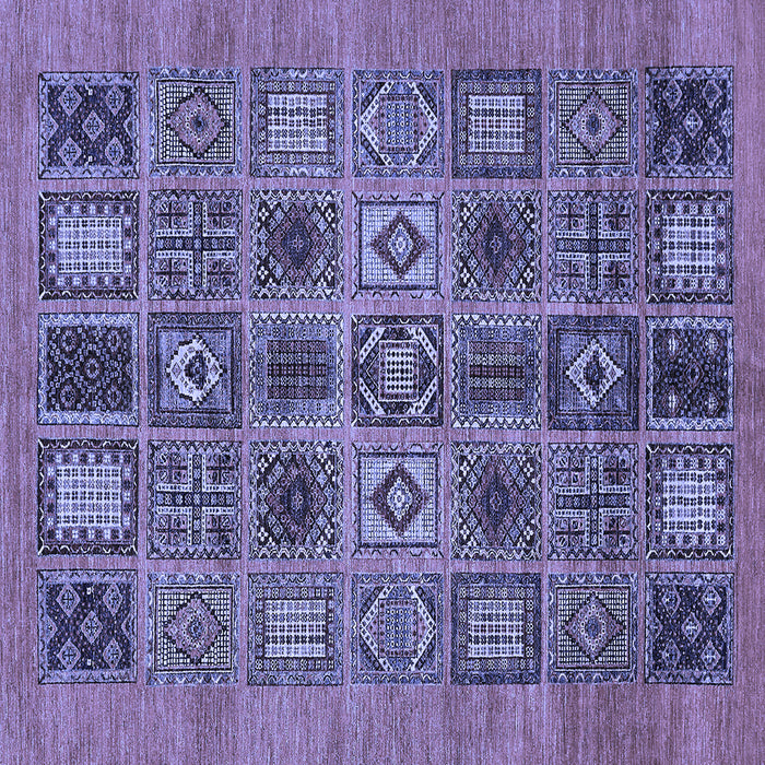 Square Abstract Blue Modern Rug, abs626blu