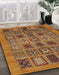 Machine Washable Abstract Saffron Red Rug in a Family Room, wshabs626