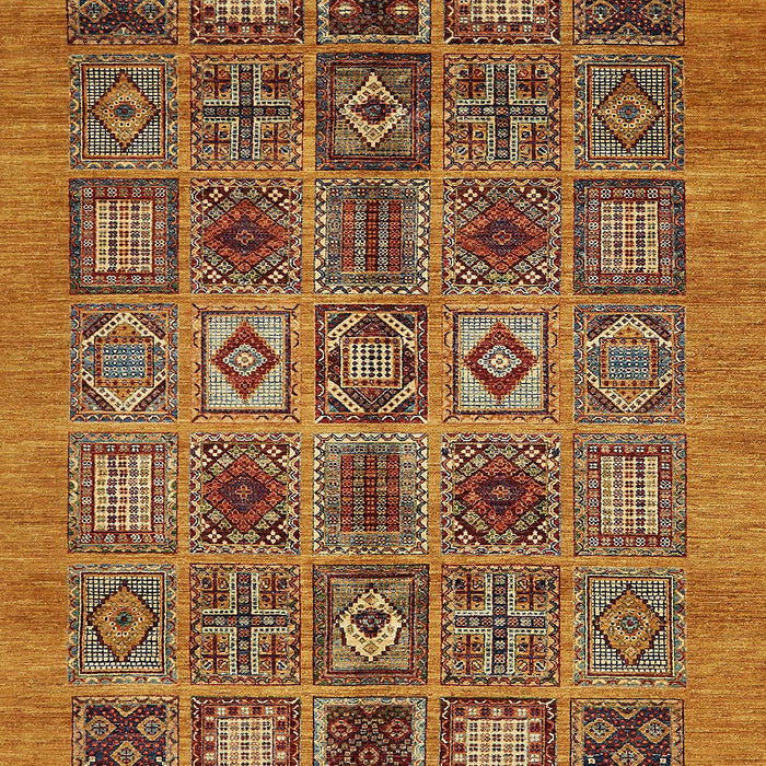 Abstract Saffron Red Modern Rug, abs626