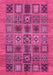 Machine Washable Abstract Pink Modern Rug, wshabs626pnk