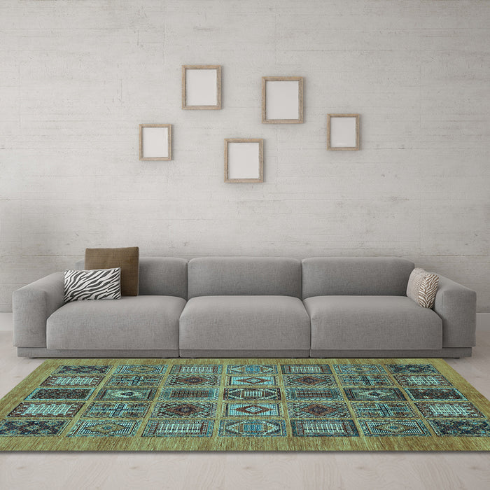 Machine Washable Abstract Light Blue Modern Rug in a Living Room, wshabs626lblu