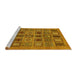 Sideview of Machine Washable Abstract Yellow Modern Rug, wshabs626yw