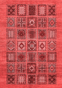 Abstract Red Modern Rug, abs626red