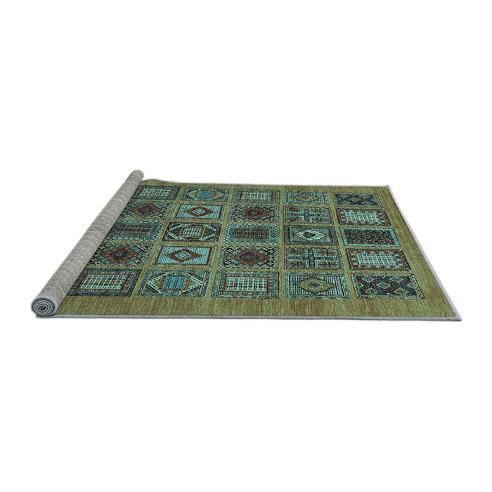 Sideview of Machine Washable Abstract Light Blue Modern Rug, wshabs626lblu