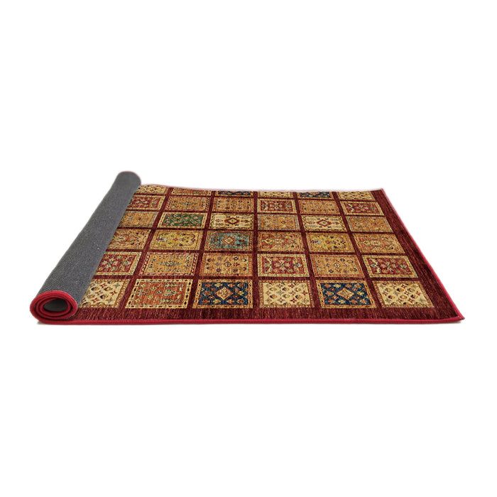 Sideview of Abstract Orange Modern Rug, abs627