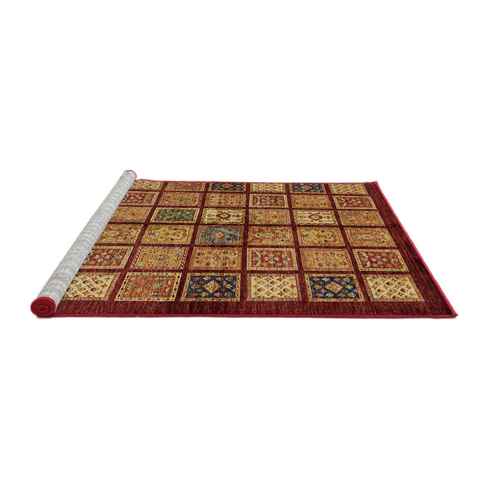 Sideview of Machine Washable Abstract Orange Rug, wshabs627