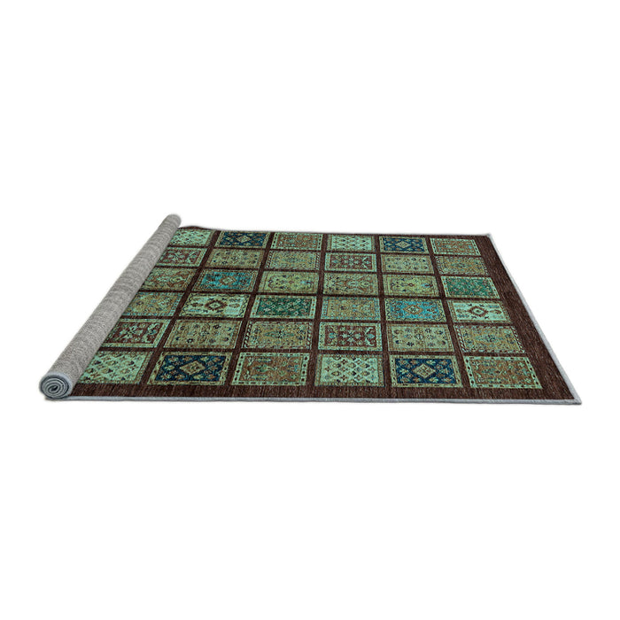 Sideview of Machine Washable Abstract Light Blue Modern Rug, wshabs627lblu