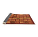 Sideview of Abstract Orange Modern Rug, abs627org