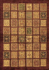 Abstract Brown Modern Rug, abs627brn