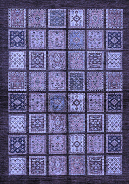 Abstract Blue Modern Rug, abs627blu