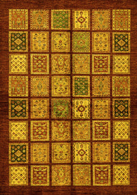 Abstract Yellow Modern Rug, abs627yw